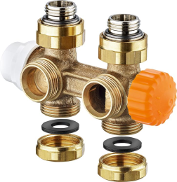HEIMEIER Heimeier Multilux 4-Eclipse-Set mit Halo, Zweirohrbetrieb 3/4", verchromt