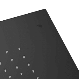 Mariner Edelstahl-Regenpaneel für Deckeneinbau 430 mm mit 2 Funktionen schwarz matt