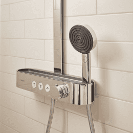 Hansgrohe Pulsify S Aufputz-Duschsystem mit Thermostat mit EcoSmart, chrom