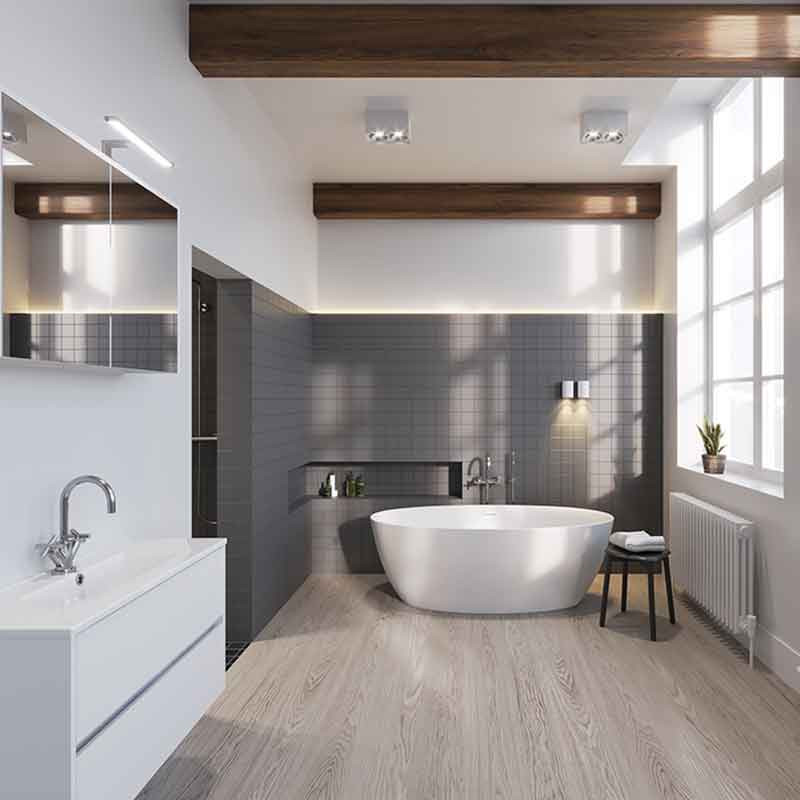 Riho Beta Oval-Badewanne 170 x 82 cm freistehend 260 Liter