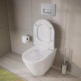 VitrA Aquacare Integra Wand-Tiefspül-WC-Set mit Bidetfunktion, mit WC-Sitz
