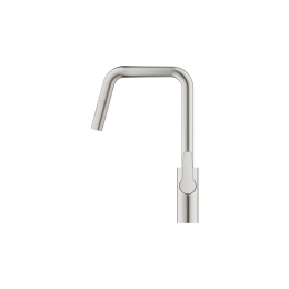 Grohe QuickFix Start Elektronische Spültischarmatur mit ausziehbarer Brause, SuperSteel