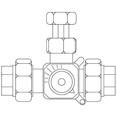 Weishaupt 3-Wege-Mischer G1, Kvs 4 mit Verschraubungen 1"