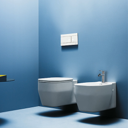 evenes Wand-Tiefspül-WC GLAZE BxHxT: 360x340x520 mm Keramik weiß