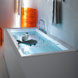 LAUFEN Kartell Rechteckbadewanne 170 x 86 cm, freistehend mit Kopfende links, weiß-matt