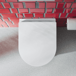 Duravit ME by Starck Wand-WC Compact, Ausführung kurz mit WC-Sitz, mit WonderGliss, weiß