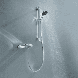 Grohe Precision Trend Duschset mit Thermostat, 3 Strahlarten, Chrom