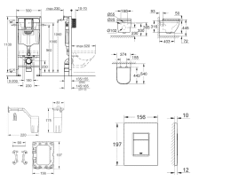 Grohe Rapid SL WC Set mit Softclose-Sitz, Even-Taste und Fresh Umrüstset, phantom black