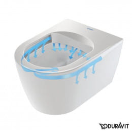 Duravit ME by Starck Wand-Tiefspül-WC Compact Set, rimless mit WC-Sitz