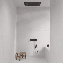 Steinberg Sensual Rain Regenpaneel mit LED-Beleuchtung, Deckeneinbau, 3-Strahlarten, mattschwarz