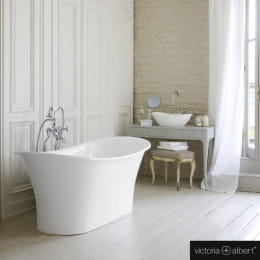 Victoria + Albert Toulouse freistehende Badewanne 181 x 80 cm weiß glanz
