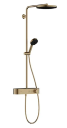 Hansgrohe Pulsify S Brauseset mit Thermostat, Durchmesser 26 cm, 3 Strahlarten, Bronze gebürstet