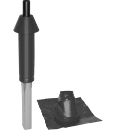 Mündungspaket Skobifix XXs Schrägdach 35 Grad - 55 Grad, DN 80/125 schwarz, 0,4m