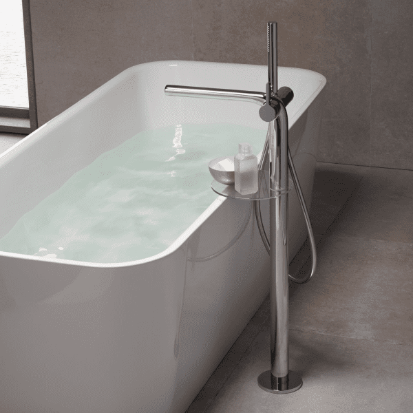 Keuco Edition 400 Wannenarmatur, Bodenmontage, Einhebelmischer chrom