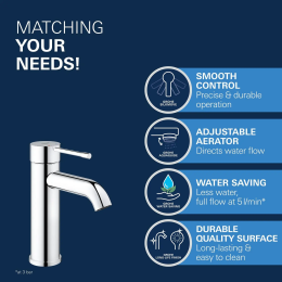 Grohe Essence Waschtischarmatur S-Size mit EcoJoy, chrom Grohe Essence Waschtischarmatur S-Size mit EcoJoy, chrom