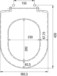 PREMIUM 100 WC-Sitz slim, oval, abnehmbar, mit Absenkautomatik