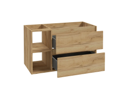 kielle Nefia - Schrank mit Waschbecken 90 cm, rechte Ausführung, goldene Eiche
