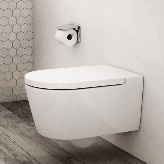 Roca Inspira Wand-WC round mit WC-Sitz, weiß