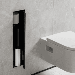 hansgrohe XtraStoris Rock Unterputz-WC-Modul mit befliesbarer Tür schwarz matt