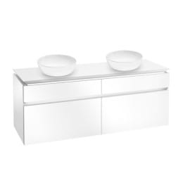 Villeroy & Boch Artis Aufsatzwaschtische mit Legato LED-Waschtischunterschrank 160 cm mit 4 Auszügen