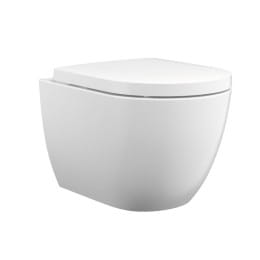 Treos Wand-Tiefspül-WC Weiß Glanz Serie 810 Oval spülrandlos 53cm