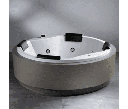 Riho Whirlpool Carmen mit Farblichttherapie, Touchbedienung, Heizung und Kopfstützen schwarz