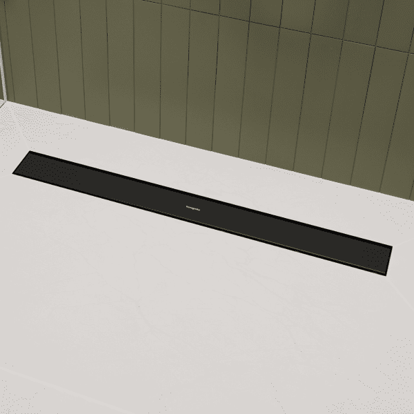 Hansgrohe RainDrain Go Duschrinne 80 cm mit beidseitigem Rost, mattschwarz