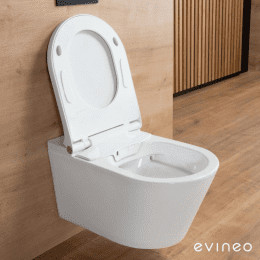 Evineo ineo4 & ineo5 Wand-Dusch-WC mit Sitzheizung, soft weiß weiß