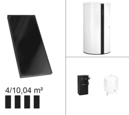 Viessmann Paket Vitosol 200-FM, 4x SV2F, HU Vitocell 340-M 750l SVKC vitopearlwhite