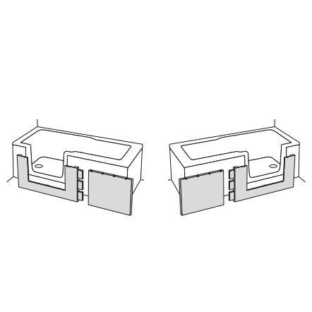 Artweger Twinline Pure FliesenträgerFrontseite 1600/1700mm