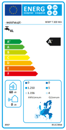 Weishaupt Trinkwasserwärmepumpe Typ WWP T 300 WA mit 1,5 kW