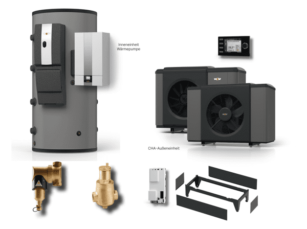 Wolf Paket CHA-10/400V inklusive BM-2 mit BSP-W-1000 und Zubehör