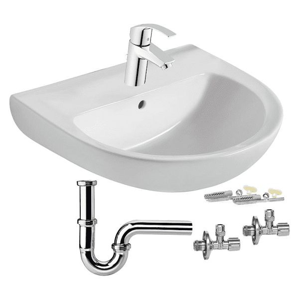 GROHE Markenpaket Waschtisch-Set Ideal-Standard,Grohe, Viega, Schell, Fischer