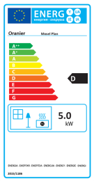 Oranier Gaskaminofen Mosel Plan 5 kW Anthrazit Erdgas