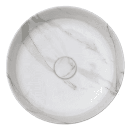 Riho Livit Aufsatzwaschtisch rund matt marmoriert, 34,6 x 11,5 cm