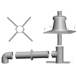 WOLF Anschluss-Set DN60/100 - C33x DN60/100 im Schacht, Abdeckung edst.
