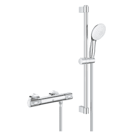 Grohe Grohtherm 1000 - Duschset mit Thermostat, 2 Strahlarten, Chrom