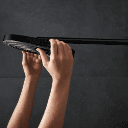 Hansgrohe Pulsify S Puro Aufputz-Duschsystem mit Thermostat schwarz matt