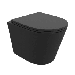 Galve Black Wand-WC Set spülrandlos schwarz-matt mit WC Sitz softclose