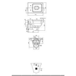Scarabeo Butterfly Wand-Tiefspül-WC weiß 52,5 x 36,5 cm mit WC-Sitz
