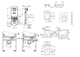 Grohe Rapid SLX WC mit Sitz, Taste Skate Cosmopolitan S, randlos, SoftClose Grohe Rapid SLX WC mit Sitz, Taste Skate Cosmopolitan S, randlos, SoftClose