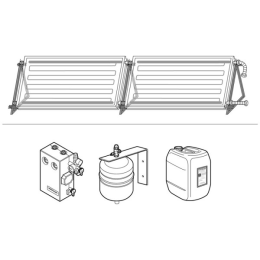 Weishaupt Paket Flachdach horizontal 2x1 FH 45° F2, Solarsystem