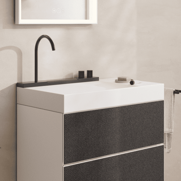 Hansgrohe Avalegra Wandwaschtisch 78x48 cm mit Armatur weiß/schwarz chrom gebürstet