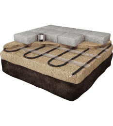 evenes Eis/Schneeschmelz-Heizmatte für Freiflächen in Beton/Sandeinbau 600W/230V/4x0,5m=2m²