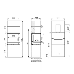 A.Caminetti Scandinavian 50 WH Kaminofen - 9 kW