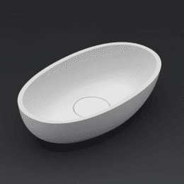 Riho Escala Aufsatz-Waschtisch oval 55 x 32 cm aus Solid Surface