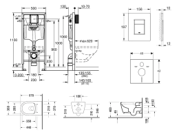 Grohe Rapid SL WC mit Sitz, ME by Starck, randlos, SoftClose, Betätigungsplatte Chrom Grohe Rapid SL WC mit Sitz, ME by Starck, randlos, SoftClose, Betätigungsplatte Chrom
