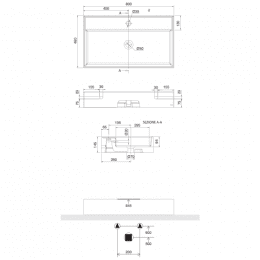 Scarabeo Teorema 2.0 Aufsatz oder Hängewaschbecken weiß 80 cm mit BIO-System Beschichtung
