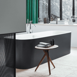 Duravit Happy D.2 Plus Freistehende Badewanne 180x80 cm, weiß/Graphit super matt