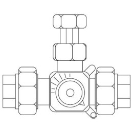 Weishaupt 3-Wege-Mischer Kvs 6,3 mit Stellknopf NW25, PN10